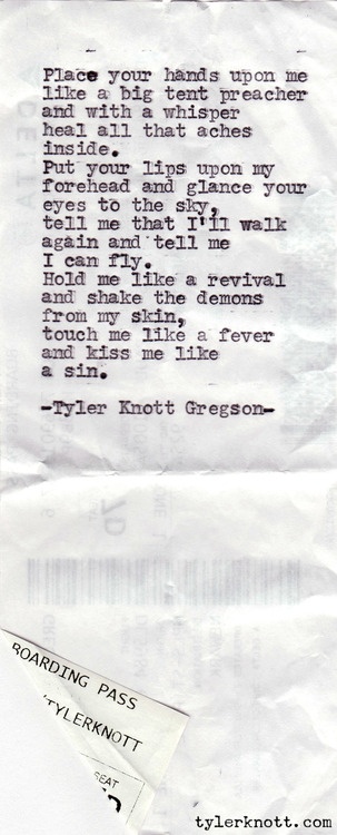 Credit:  Tyler Knott Gregson